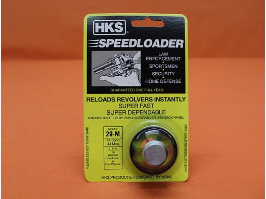 HKS Products HKS Speedloader Mod. 29-M für 6 Patronen .44RemMag/ .44S&WSpec f. N-Frame 629/ Redhawk/ Anaconda