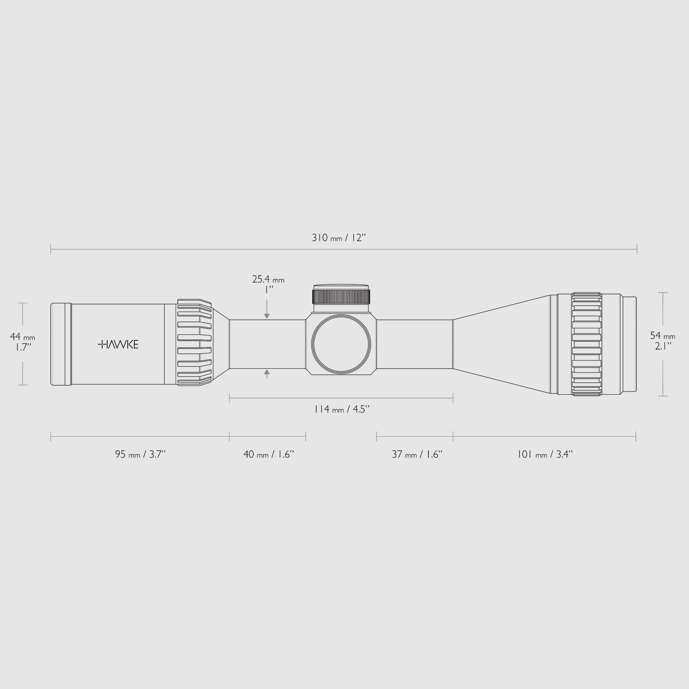 Hawke 13110 AIRMAX 3-9x40 AO AMX air rifle scope