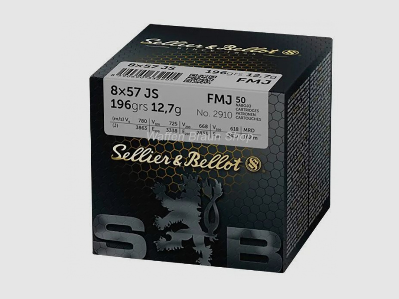 S+B 8x57IS FMJ 196grs. 50St
