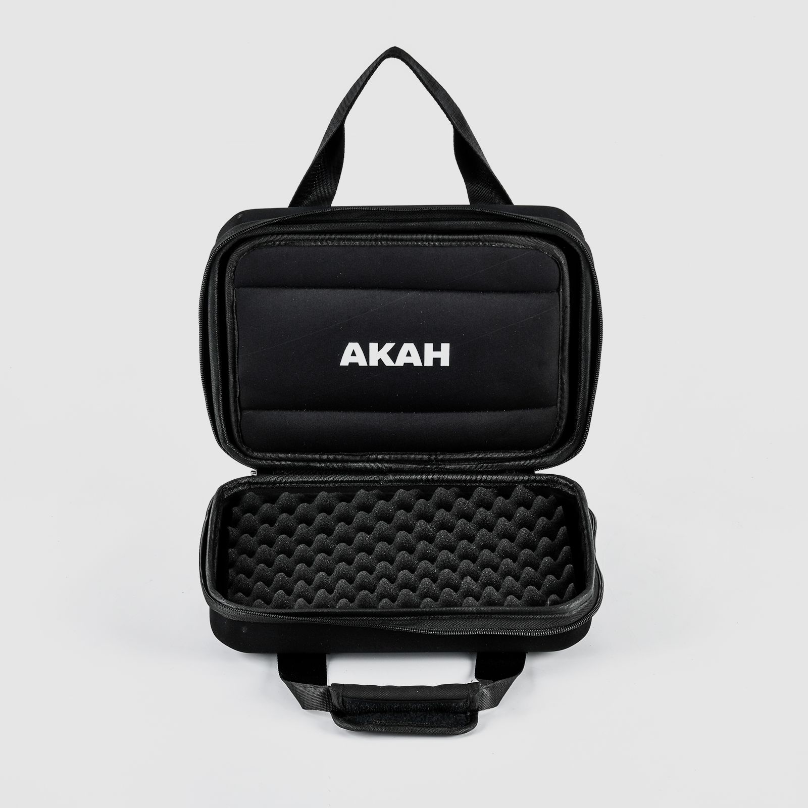 AKAH Hardcase Kurzwaffenkoffer – Nylon/Noppenschaum, abschließbar – 30,5×22,5×10,5 cm – Schwarz