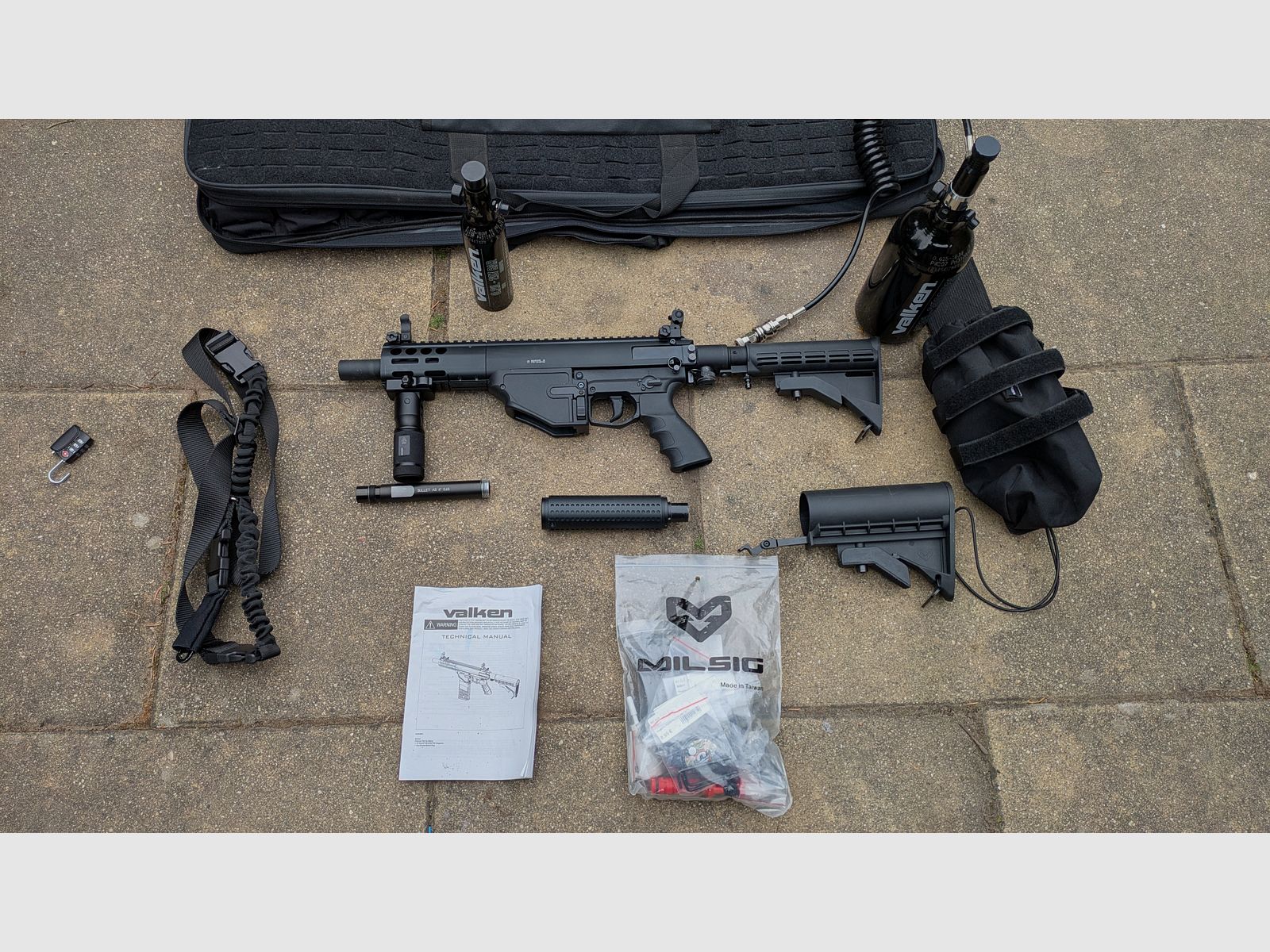 Valken CQMF 68 RAM Markierer mit viel Zubehör