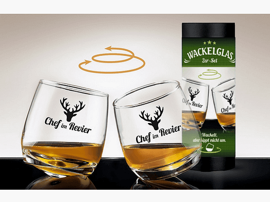 Gilde Wackelglas Chef 2-set