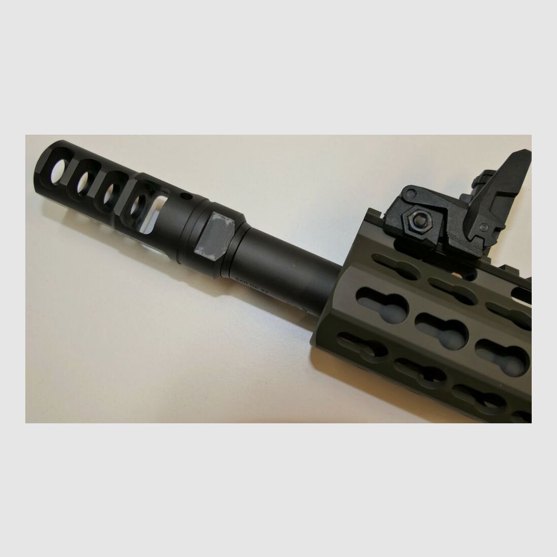 GWMH Selbstladebüchse GWMH SPC-HUNTER A4 10" (SWISS PISTOL CARBINE) OD-GREEN Kal.9x19 AR15 Glock Magazin