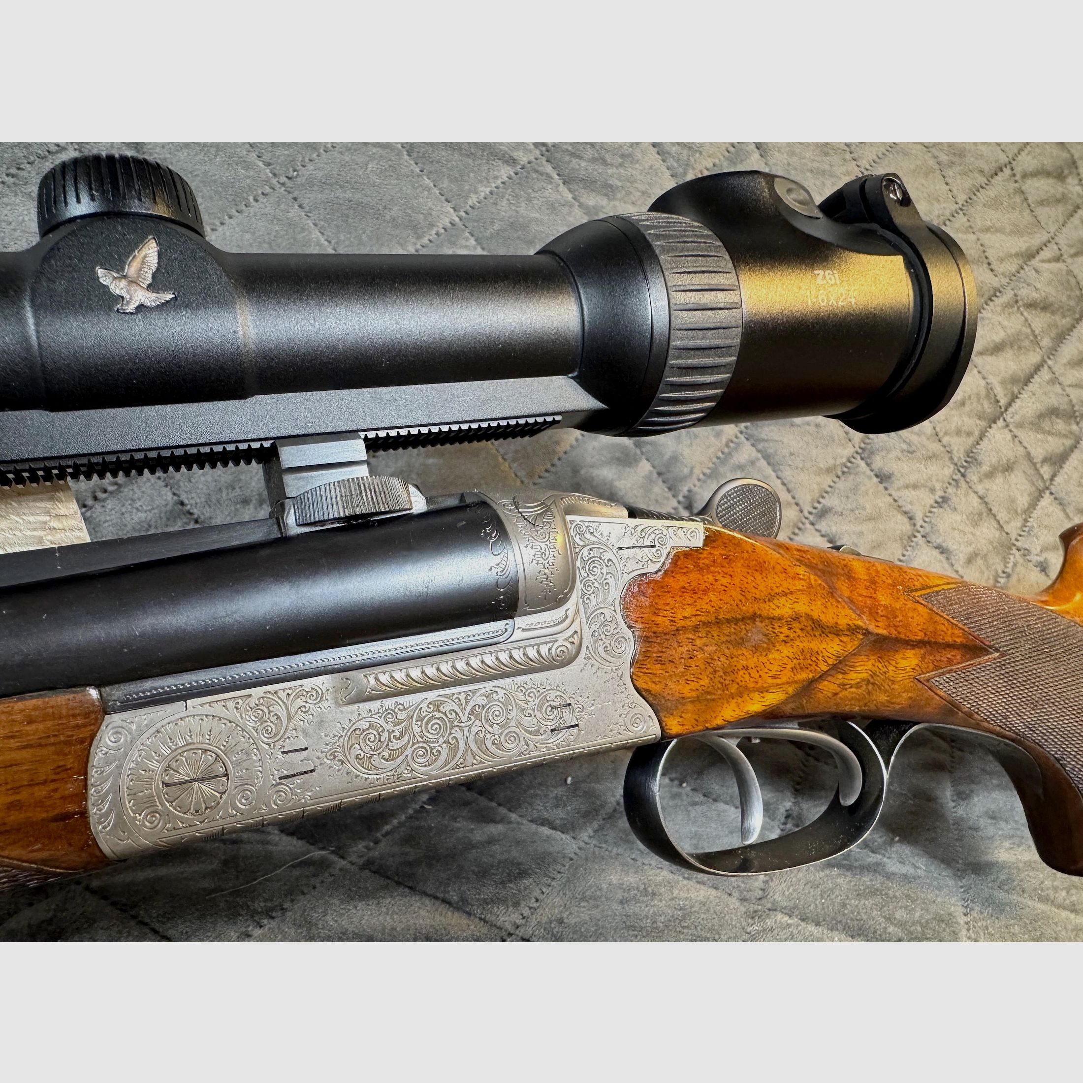 Doble rifle Hambrusch Ferlach 9,3x74R Swarovski Z6i TOP!