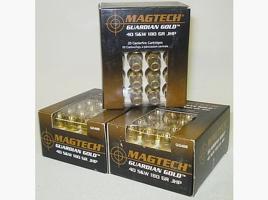 Magtech .40S&W JHP Gard.Gold - 11.66g/180gr (a20) #GG40B#