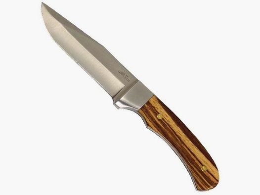 Coltello con manico in legno di zebra