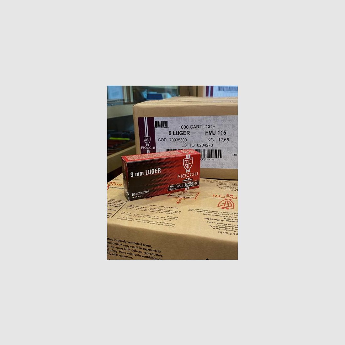 Fiocchi 9mm Luger 115grs FMJ