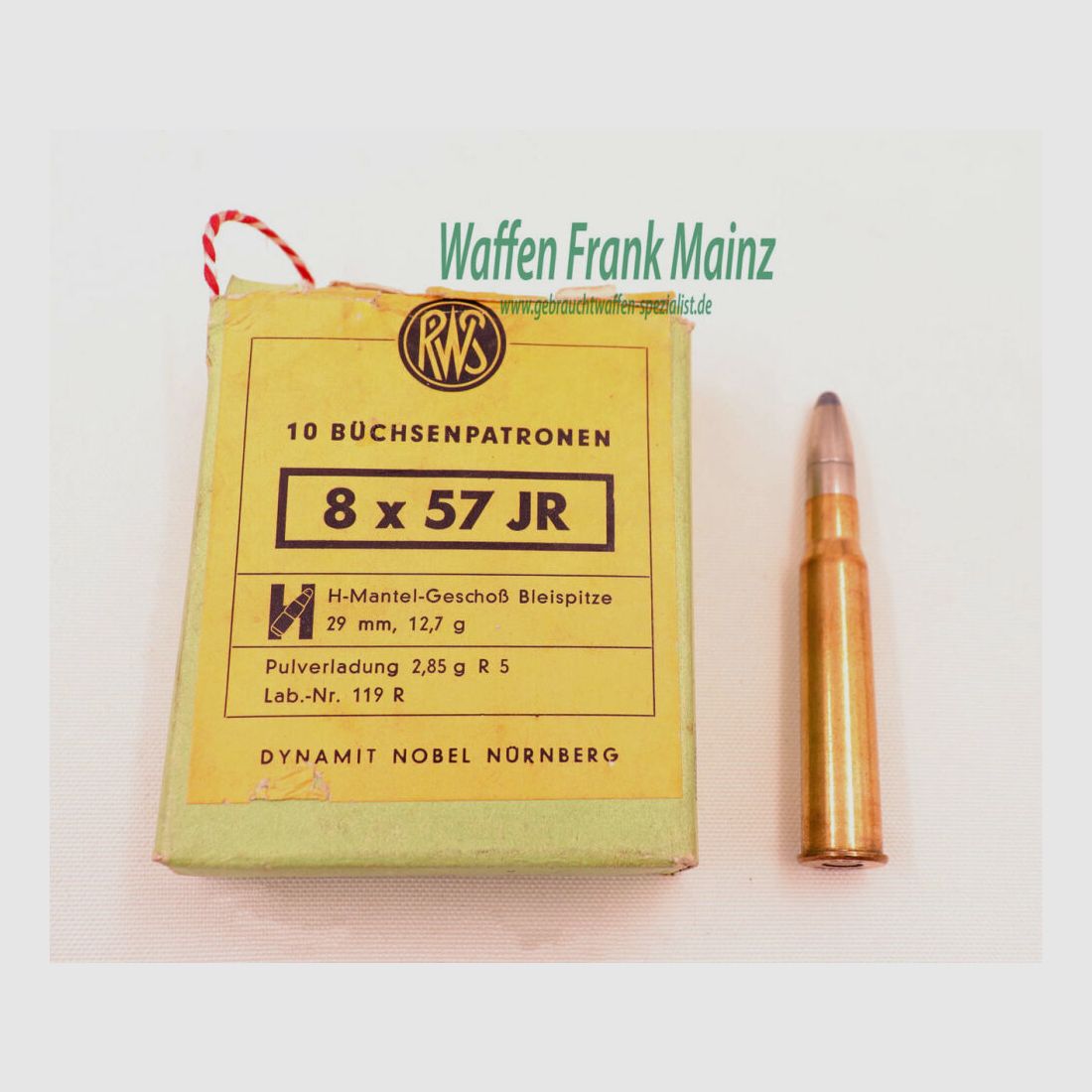 RWS (WZd.Fa.Rottweil) Büchsenpatronen 8x57 JR
