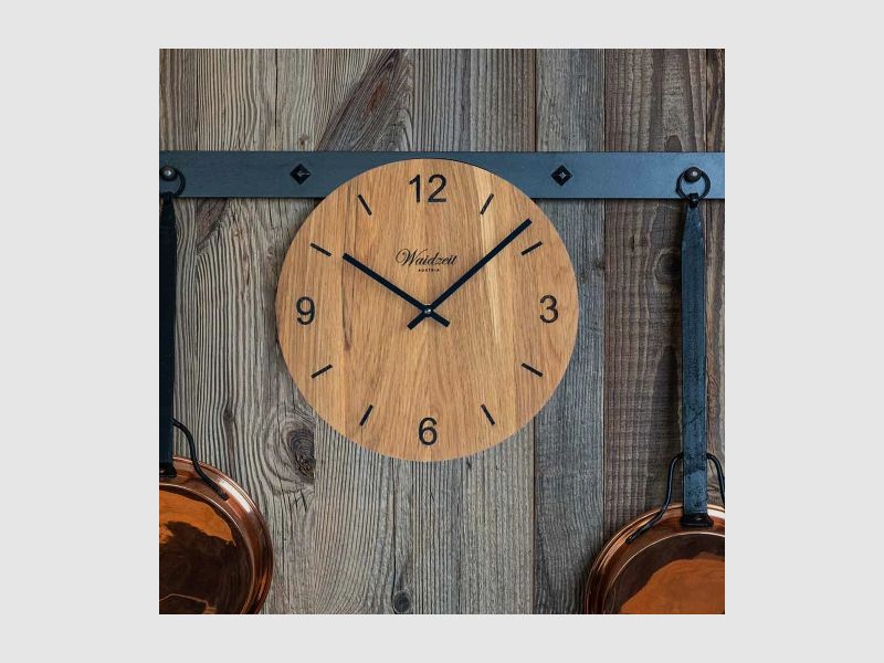 Orologio da parete Tempus in legno di quercia
