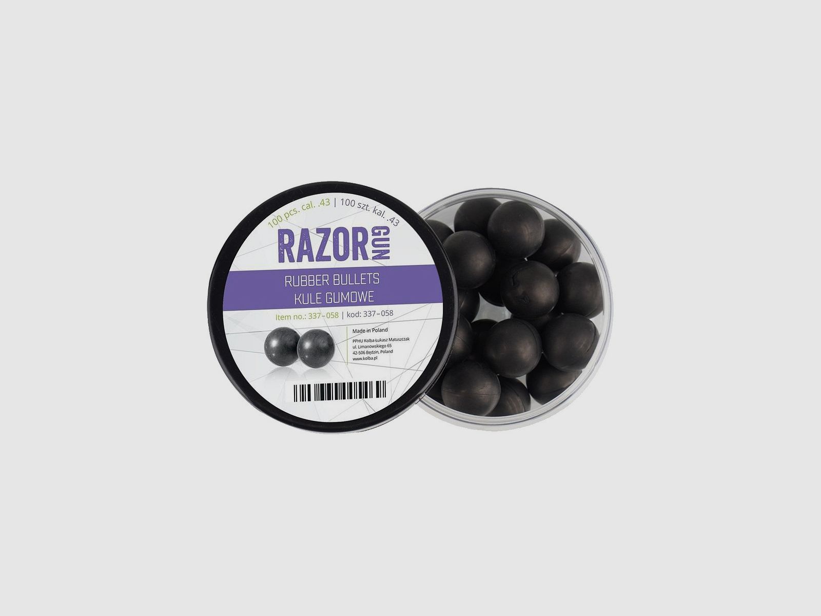 Razor Gun T4E rubber ballen kal. 43 100 stuks, afbeelding 2 van 2