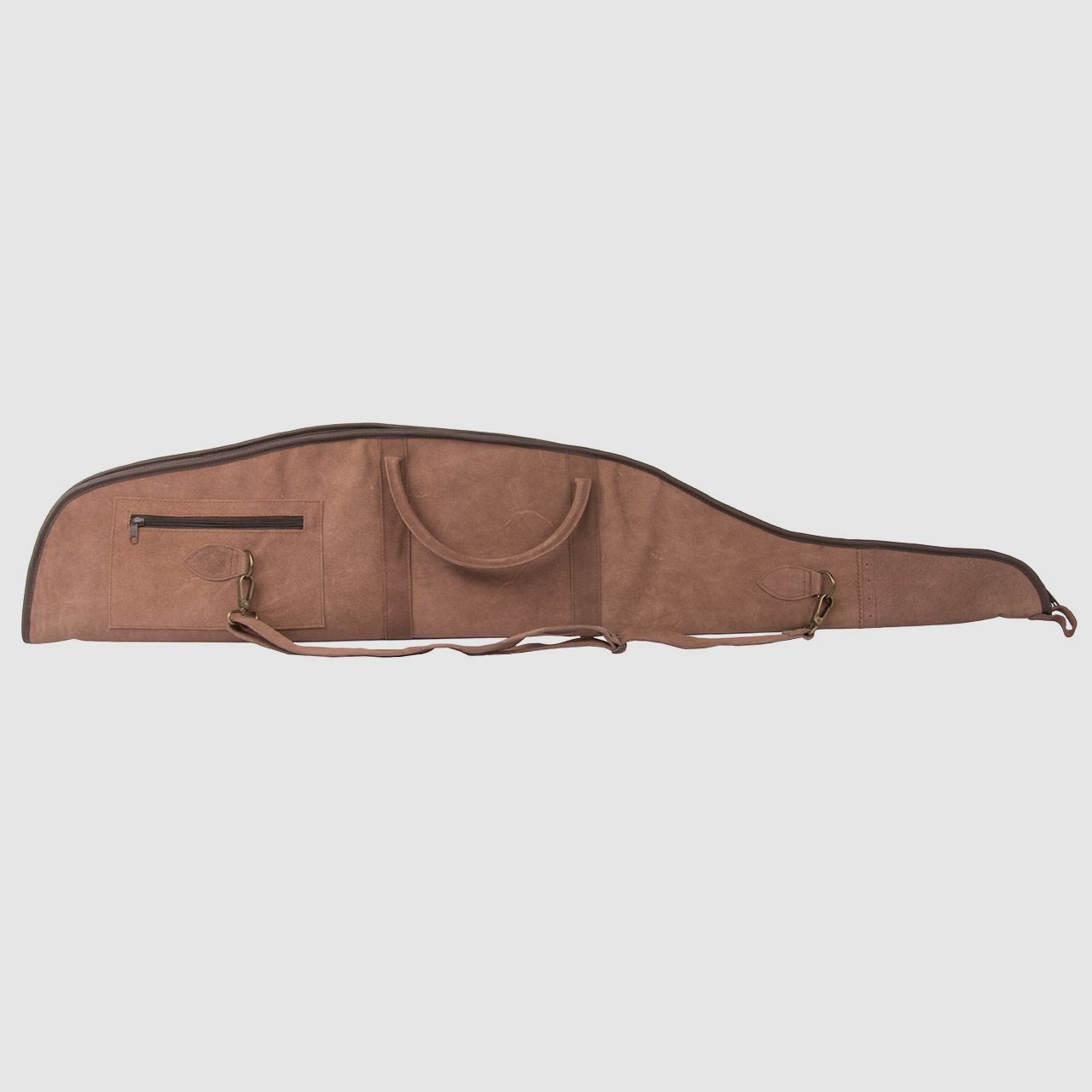 Gewehrfutteral Gewehrtasche 112 x 20 cm abschlieĂźbar Wildleder AuĂźentasche braun fĂĽr Waffen mit Zielfernrohr