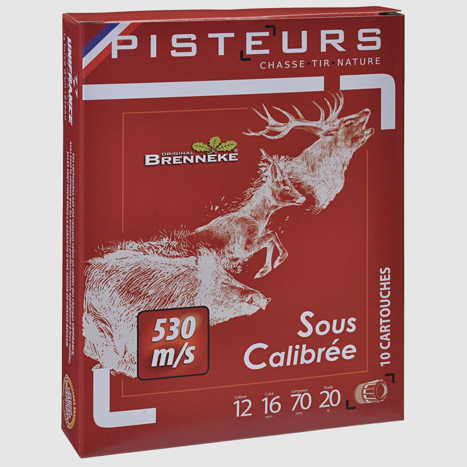 PISTEURS Cartouches Brenneke sous calibrée Cal 12/70-309 grains, image 1 sur 2