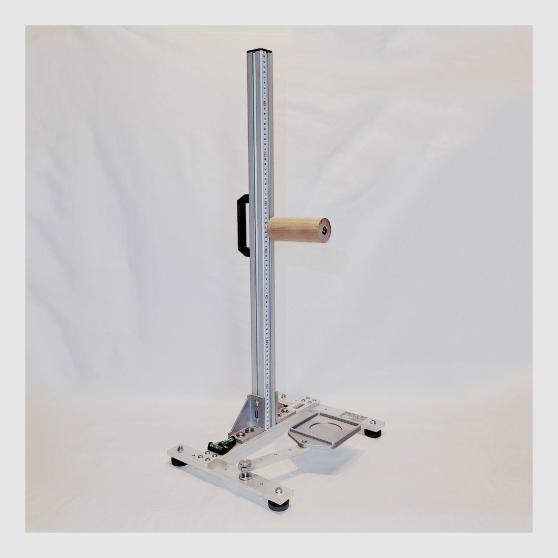 KGF Auflagestativ - Auflageständer Alu H-800-Ultimate mit Buchenholz-Auflage, Waage, Griff, Maßband + Munitionshalter