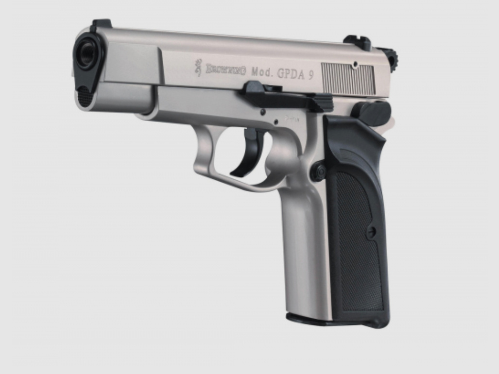 Umarex 318.02.11 Browning GPDA 9 9 mm P.A.K. - Nickel-Finish Pyro