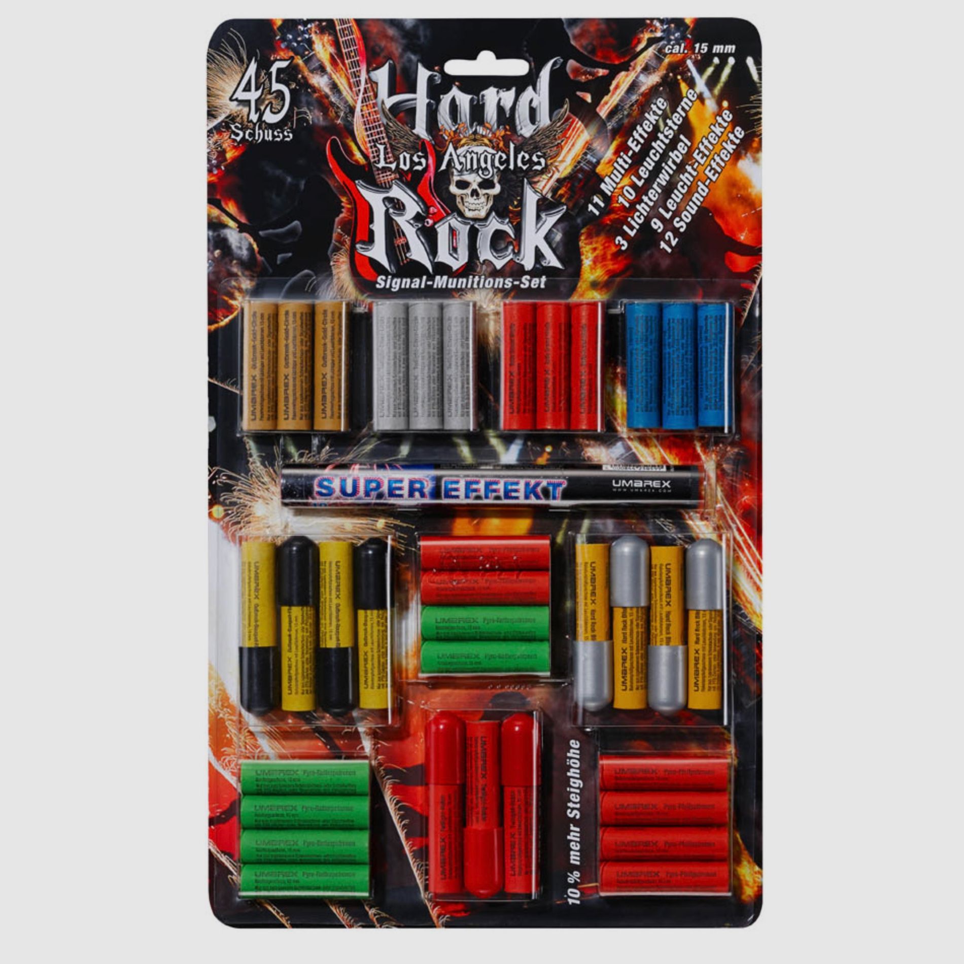 Umarex 4.1599 Hard Rock Los Angeles Signalsterne 45 Schuss Pyro
