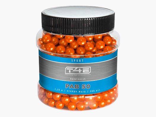 T4E .50 bolas de pintura - 1,26g/500ud/Naranja