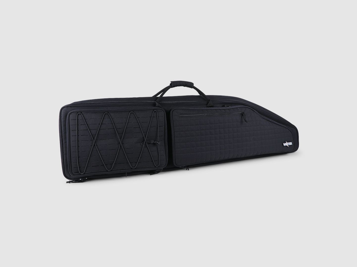 Housse d'arme d'hiver Olympic 130 cm – Laser-Cut MOLLE, Shockcord, système de transport de sac à dos, nylon 1000D (nuit)