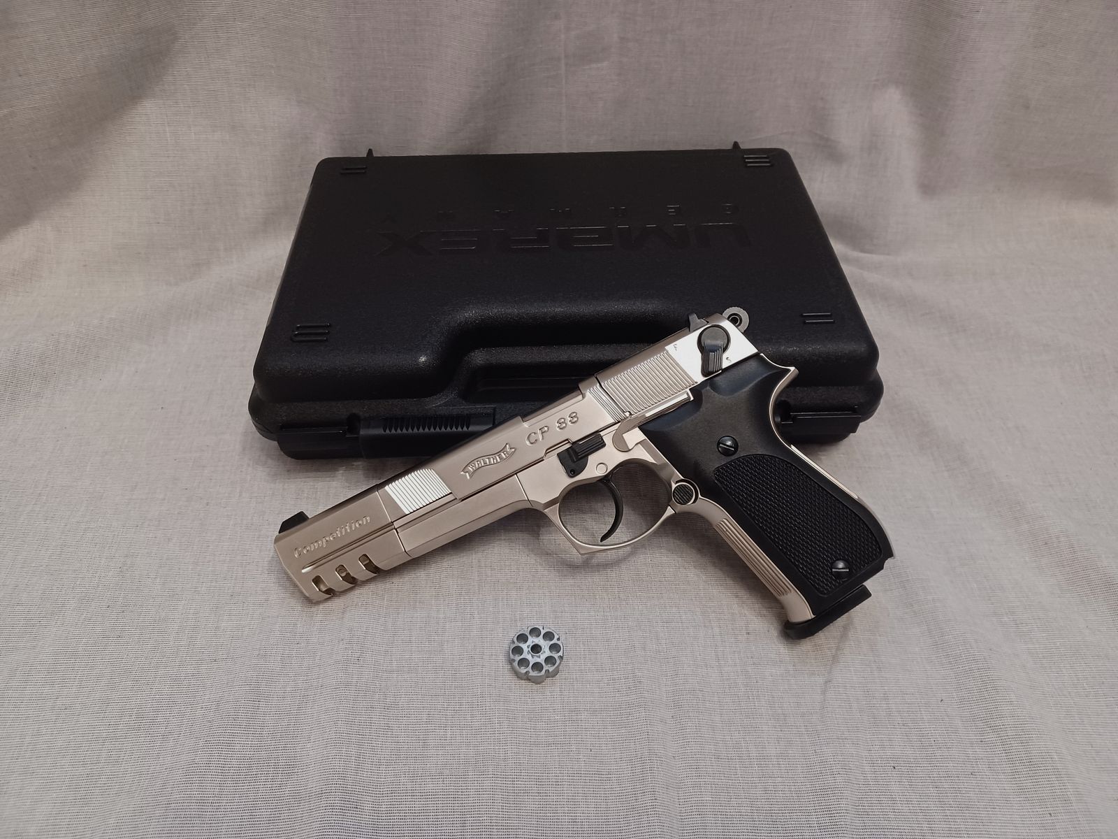 Walther CP88 Competition / nickel / 4,5 mm Diabolo / CO2 / Pistole / OVP (76)