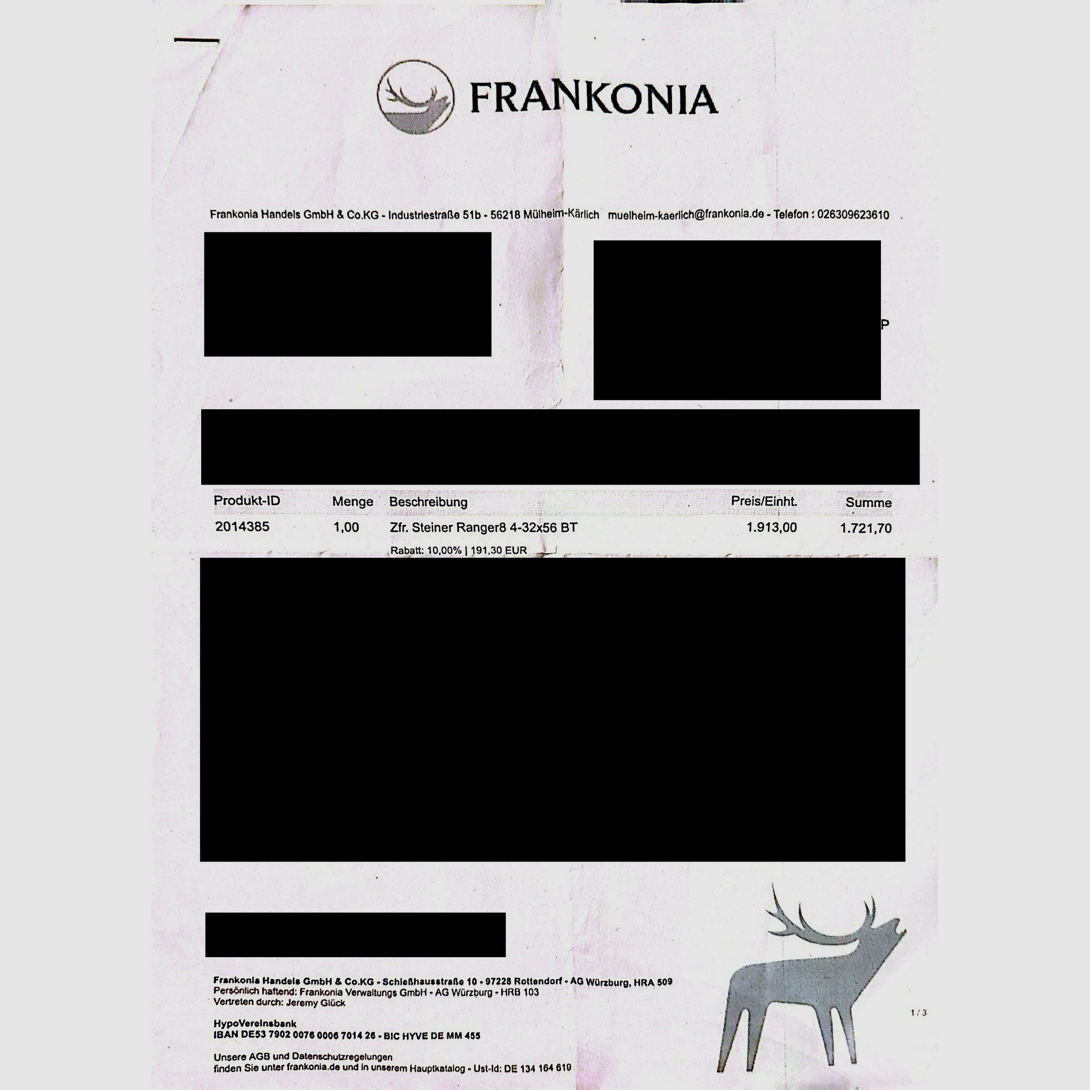 Steiner Ranger 8 4-32x56 BT Zielfernrohr