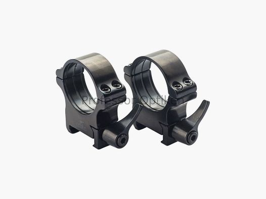RUSAN montaje de anillo de 30 mm para Weaver/Picatinny con liberación rápida (juego de 2) - altura de construcción según selección