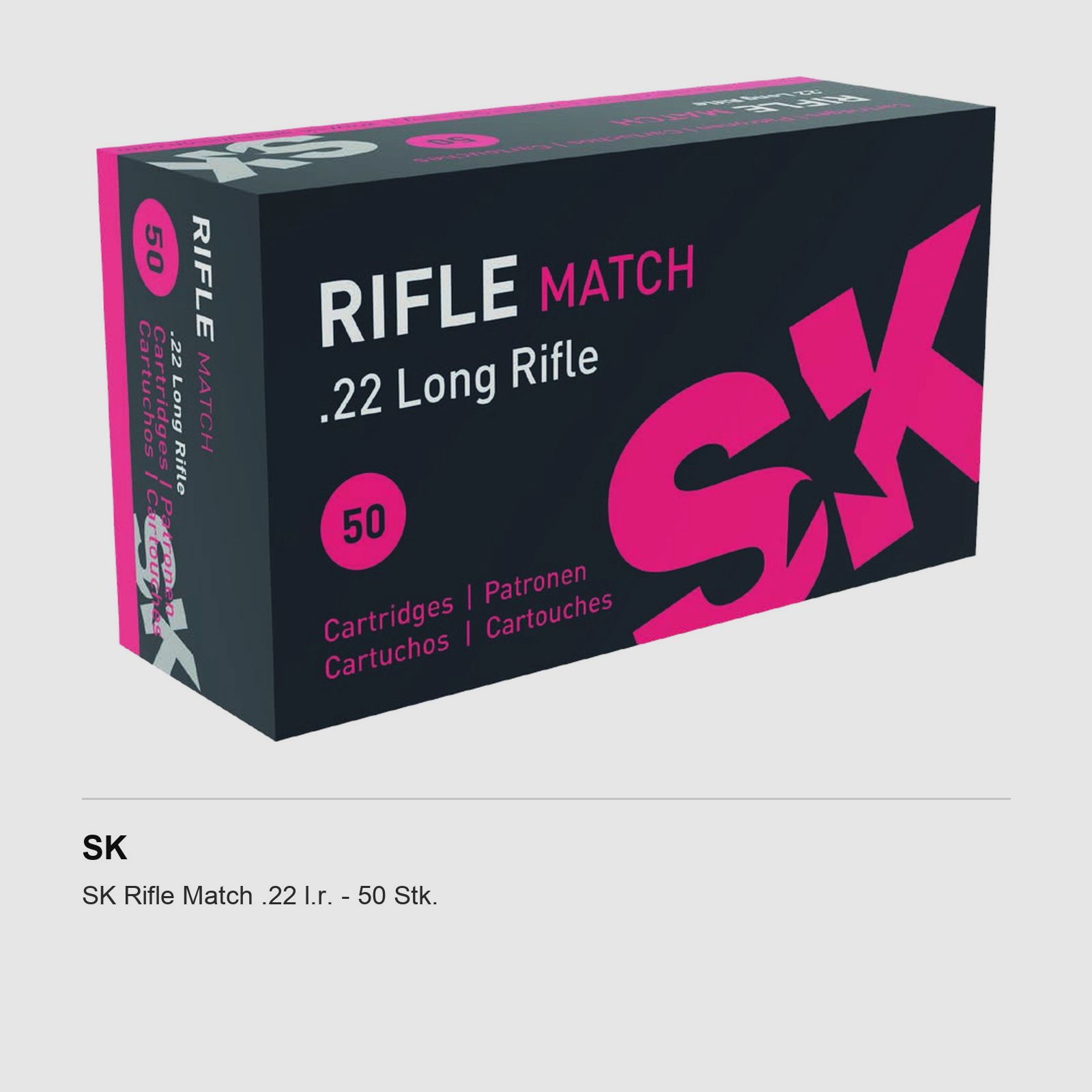 SK Rifle Match .22 l.r. – 50 Stk.
