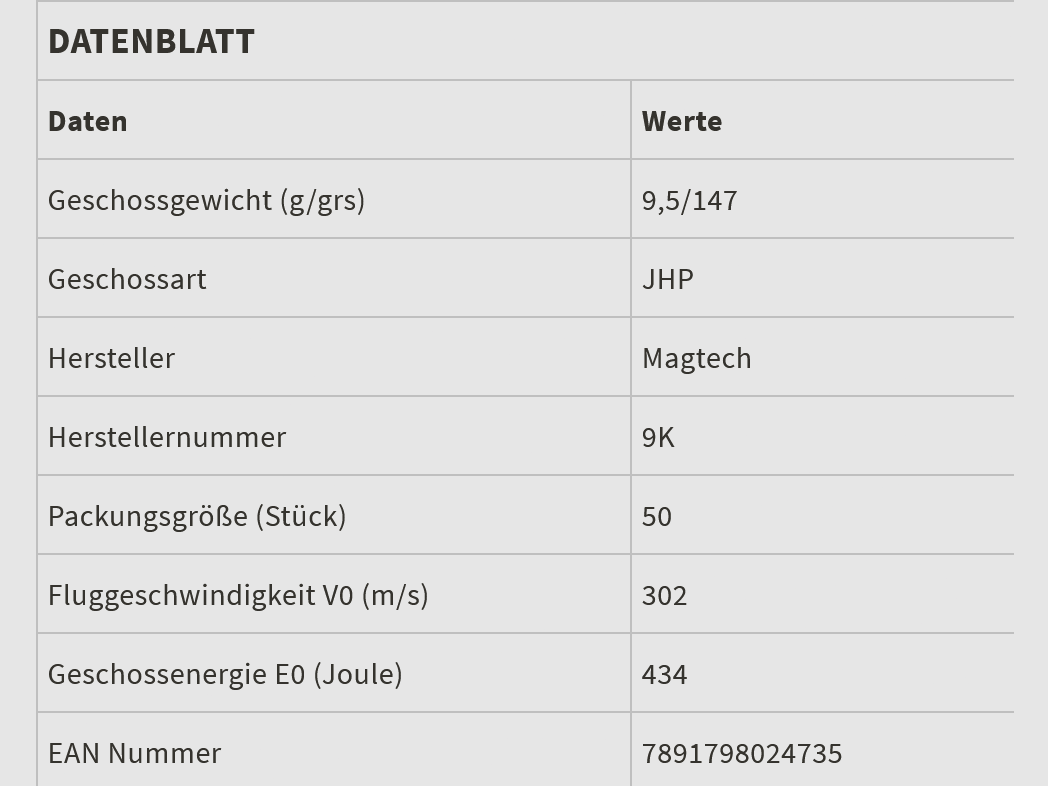 Magtech 147 grs 9mm Luger JHP SUB  °°°°°°°°°°°°°°°°°