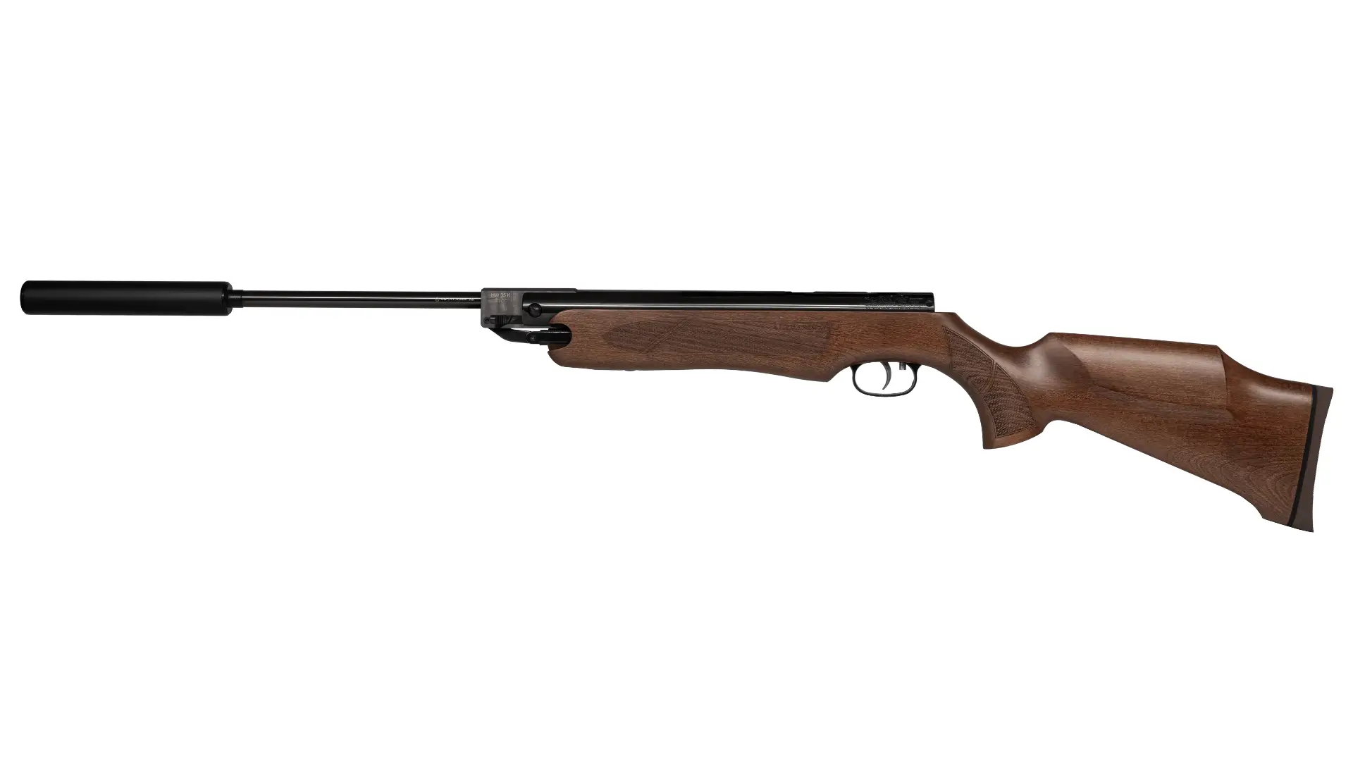 Rifle de aire Weihrauch HW 35 de tiro largo con silenciador