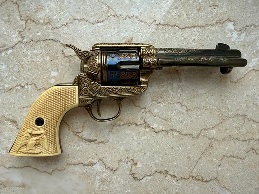 Revolver "COLT Peacemaker“, cavalerie américaine 1873, arme décorative ornée