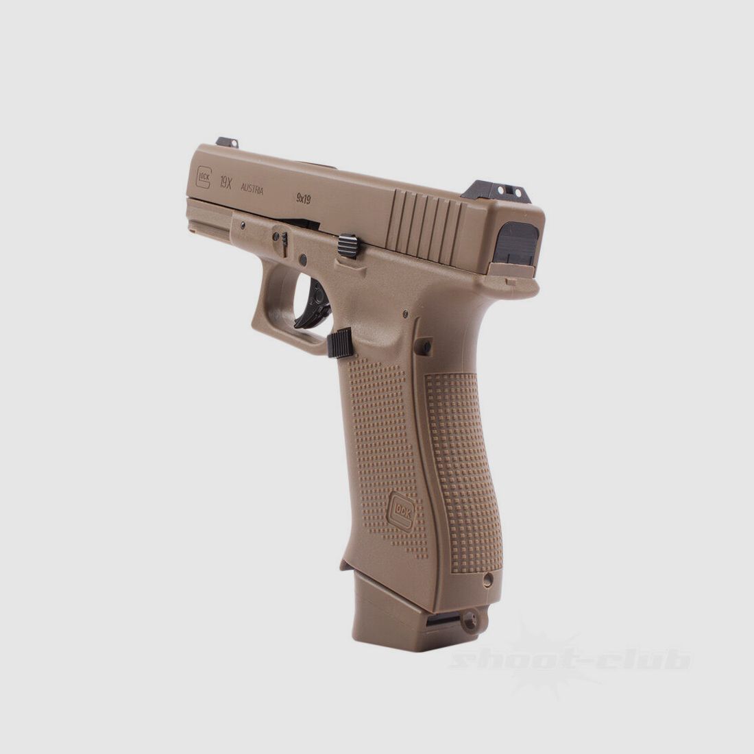 UMAREX	 Glock 19X Airsoft Pistole Co2 6 mm BB Coyote