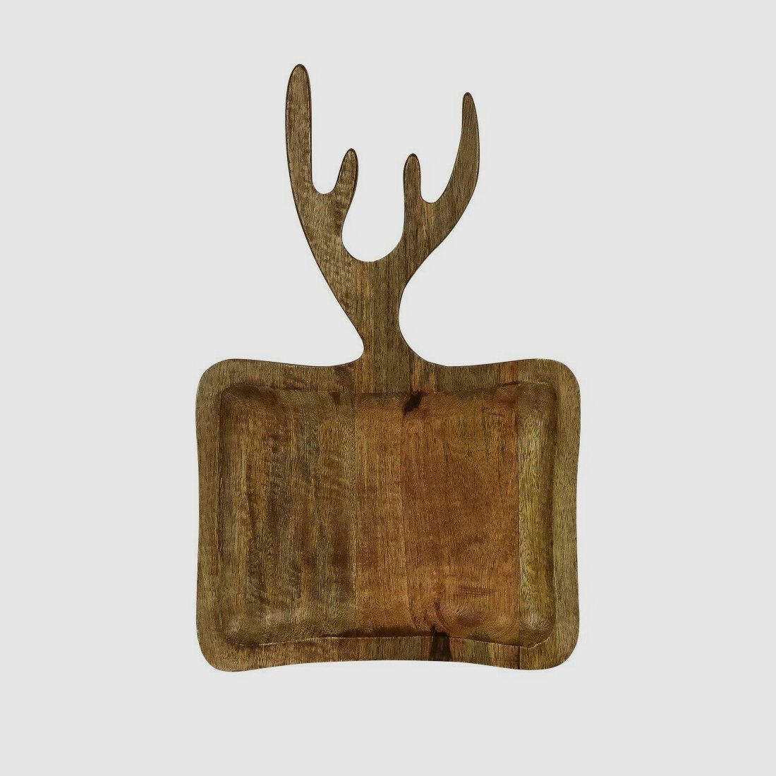 Lovergreen Kunst des Tisches Motiv Flach- / Schneidebrett Holz Hirschgeweih Mangoholz