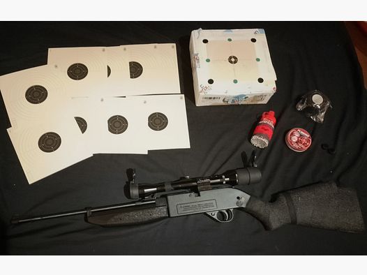 Crosmann Pumpmaster 760 air rifle 4.5mm .177 diabolo or steel BBs set 2 magazines scope 4x28 Nikko + scope covers