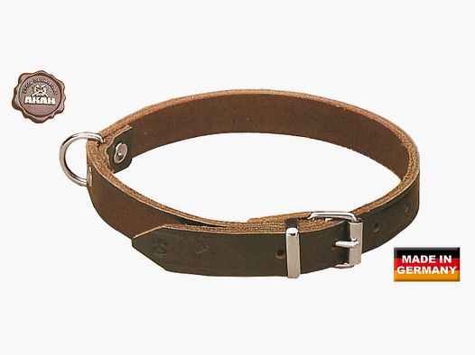 AKAH Halsband genietet aus Sattelleder