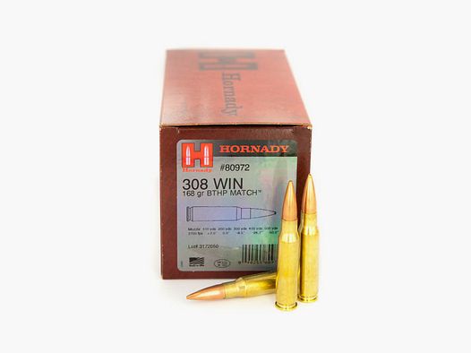 Hornady Match .308 Win. 168GR BTHP Match 50 cartuchos