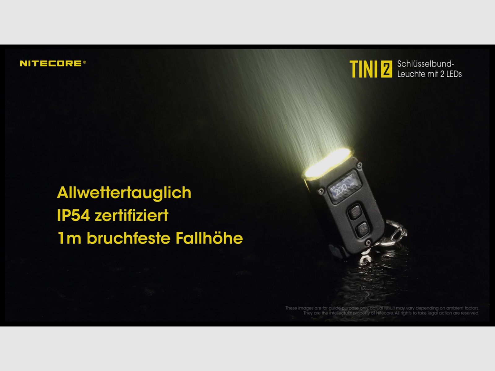 Nitecore TINI2 schwarz LED Taschenlampe 500 Lumen