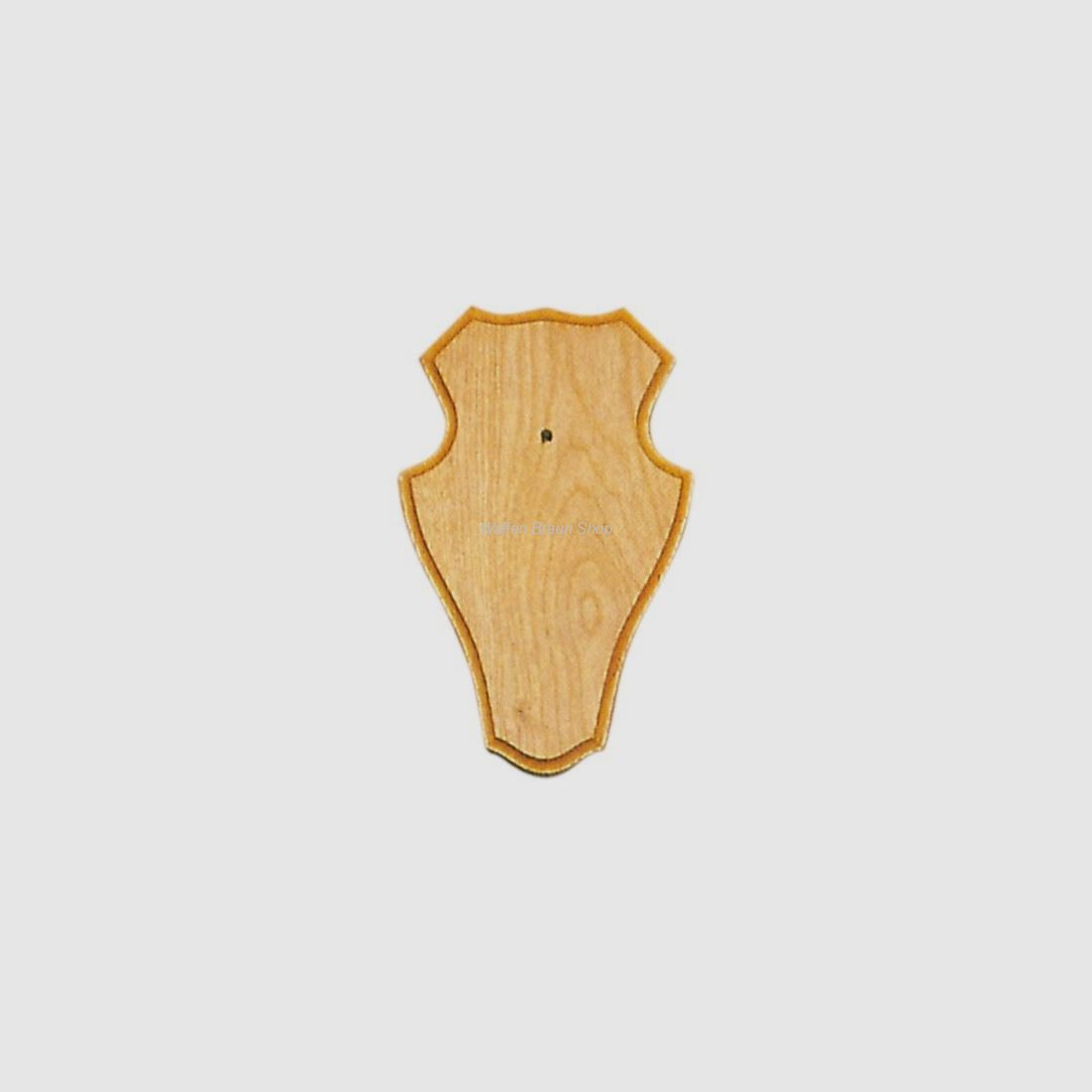 Horn board for roe deer, 19X12 cm, rounded shape, with cutout, light