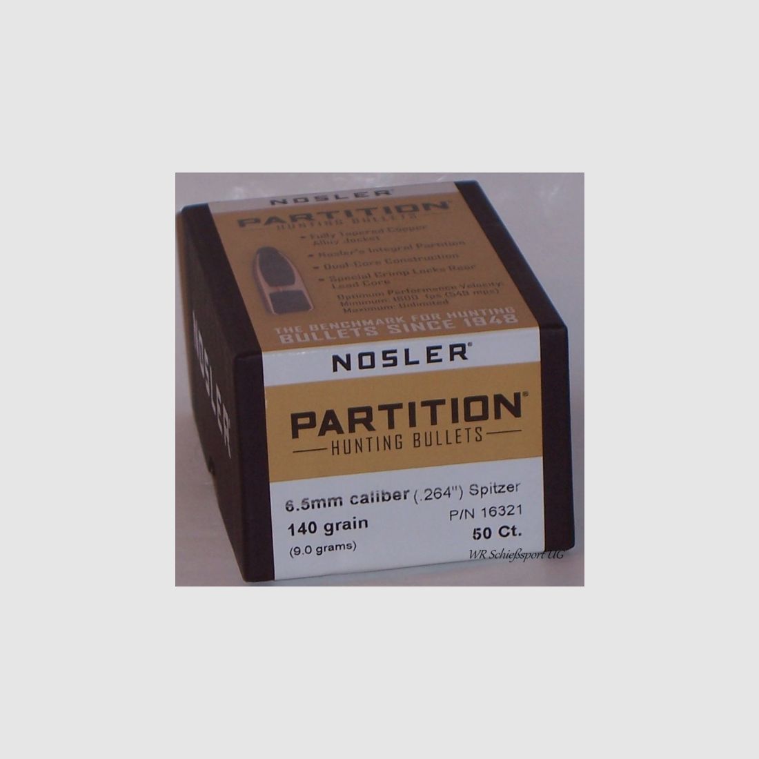 50St. NOSLER Geschosse 6,5mm(.264Dia.) - 140 - PARTITION - -#16321