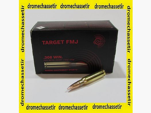 Box mit 50 Patronen Geco Kal. 308 Winchester FMJ 147 grains