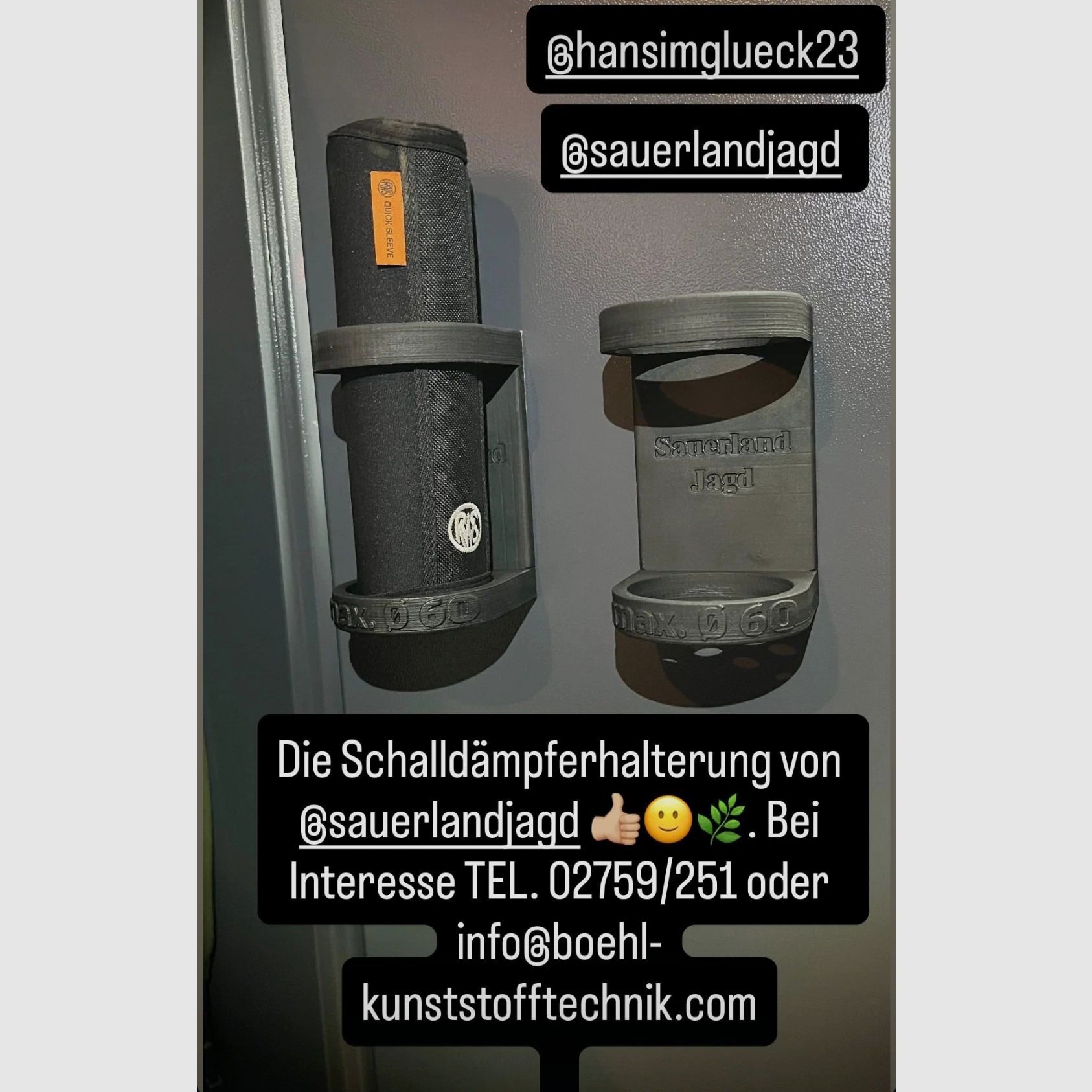 Schalldämpferhalter magnetisch