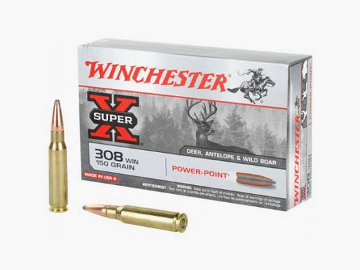 Winchester patroon voor geweer kal. 308 Winchester kogel Power Point