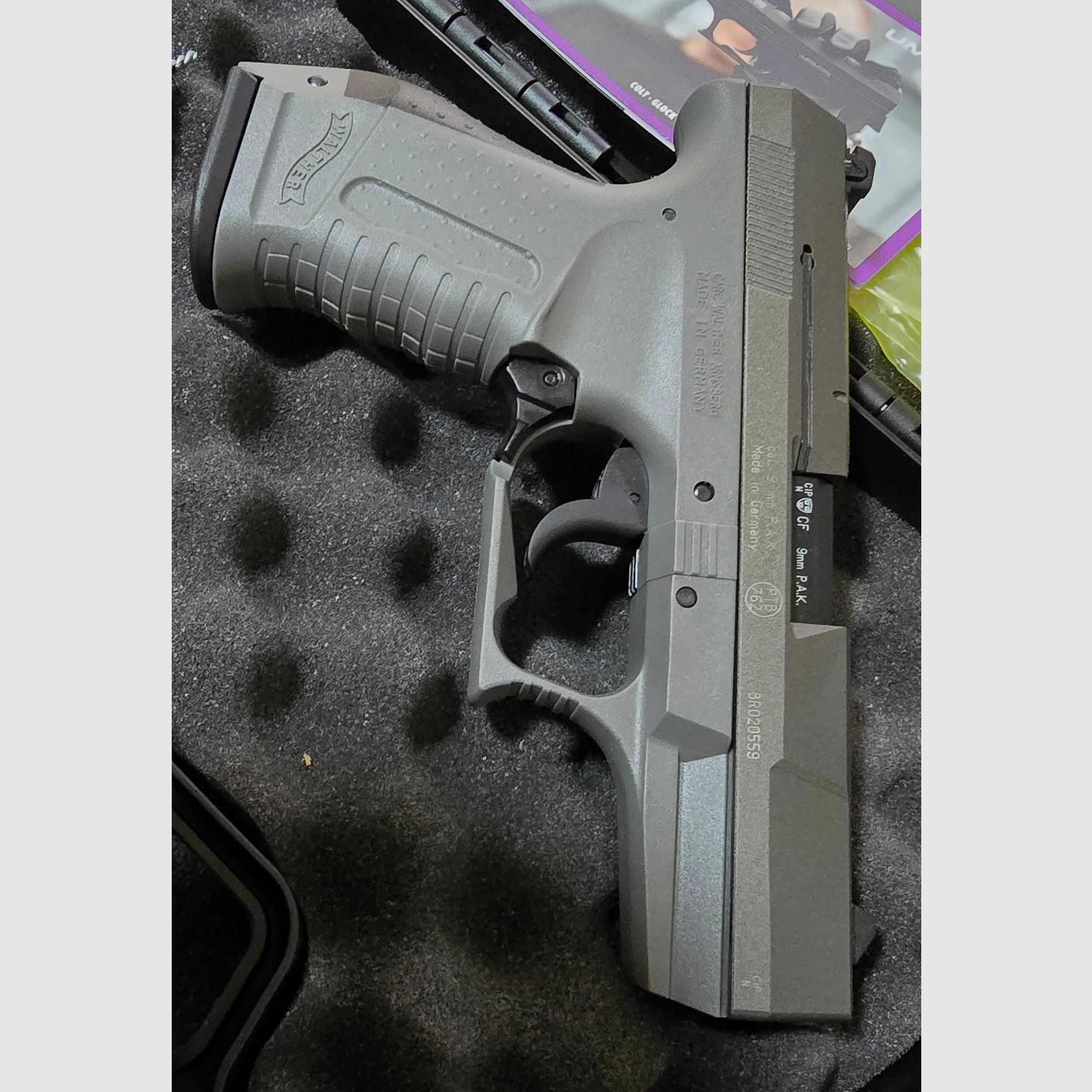 Walther P99 SV Grigio Carrello in Acciaio Nuovo Pistola a Gas 9mm PAK