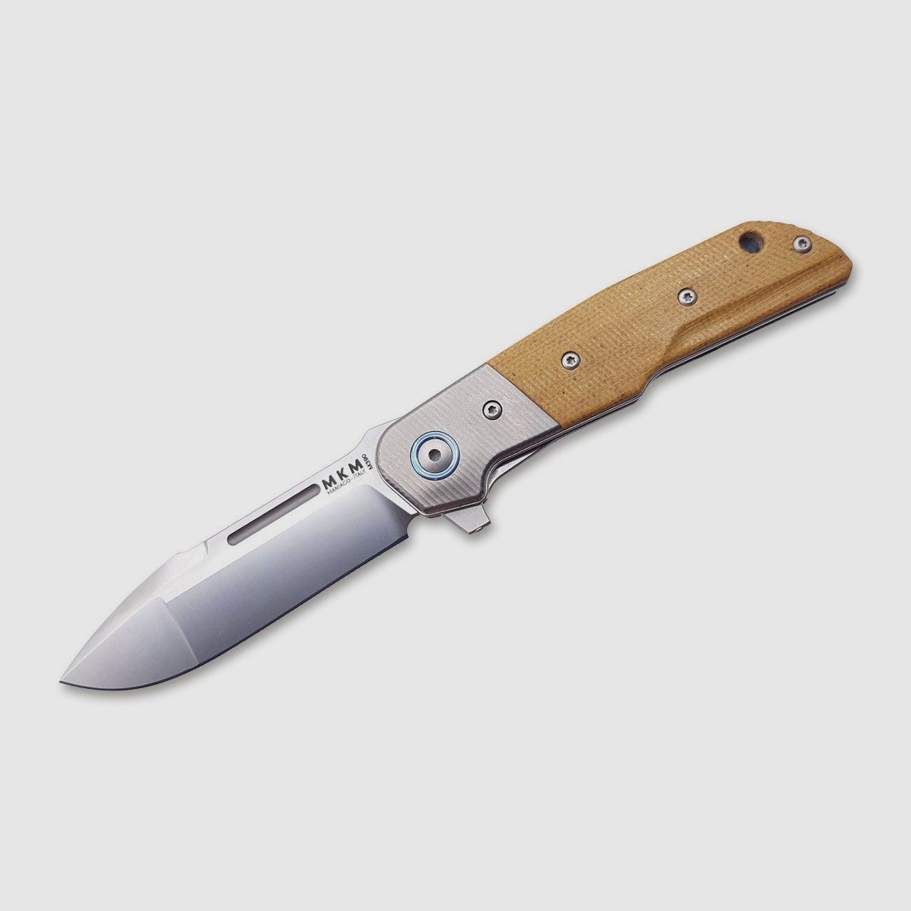 Taschenmesser Clap Micarta Brown Titanium Bolster