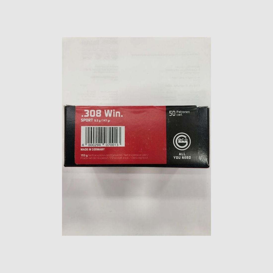 GECO CARTOUCHES .308 Win TARGET GR 147, image 2 sur 2