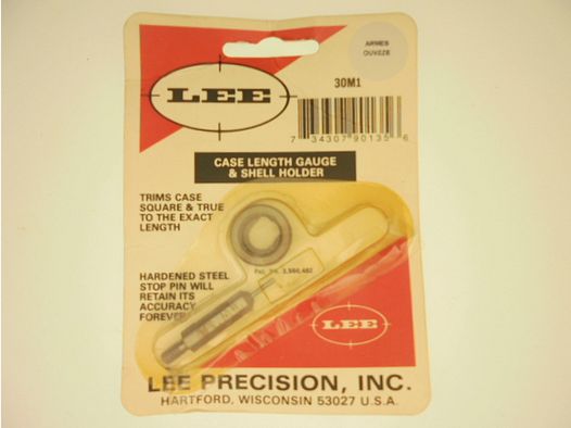 JAUGE LONGUEUR+SHELL-HOLDER LEE 30 M1 CARBINE