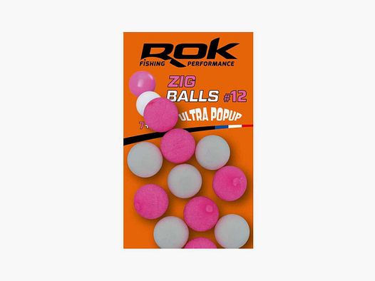 Montaggio ROK Fishing Zig Ball N°12 Rosa/Bianco