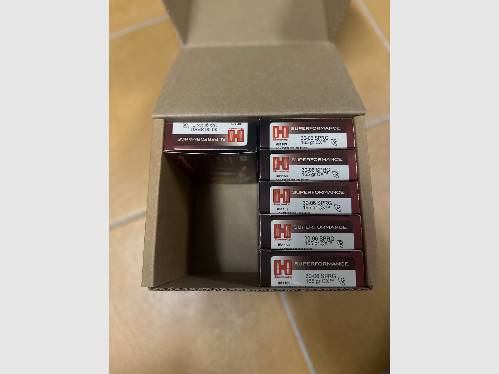 Hornady .30-06 Spr. Superformance® CX 10,7g/165grs. - 100 Schuss (5Packungen) 