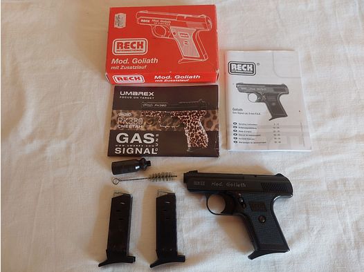 Reck Mod. Goliath mit Zubehör + 2 Ersatzmagazine 