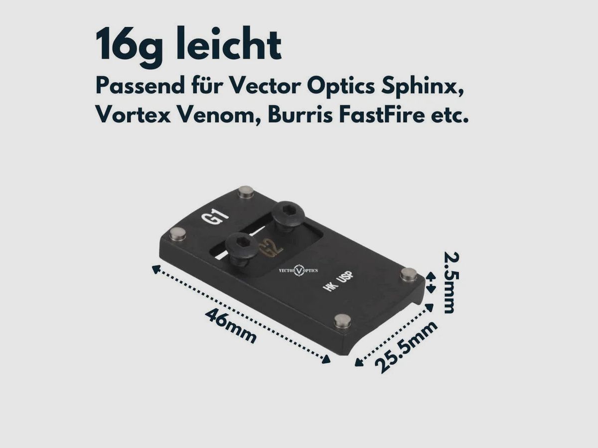 Vector Optics SCRDM-07 HK USP Montage Red-Dot – TEK/Docter