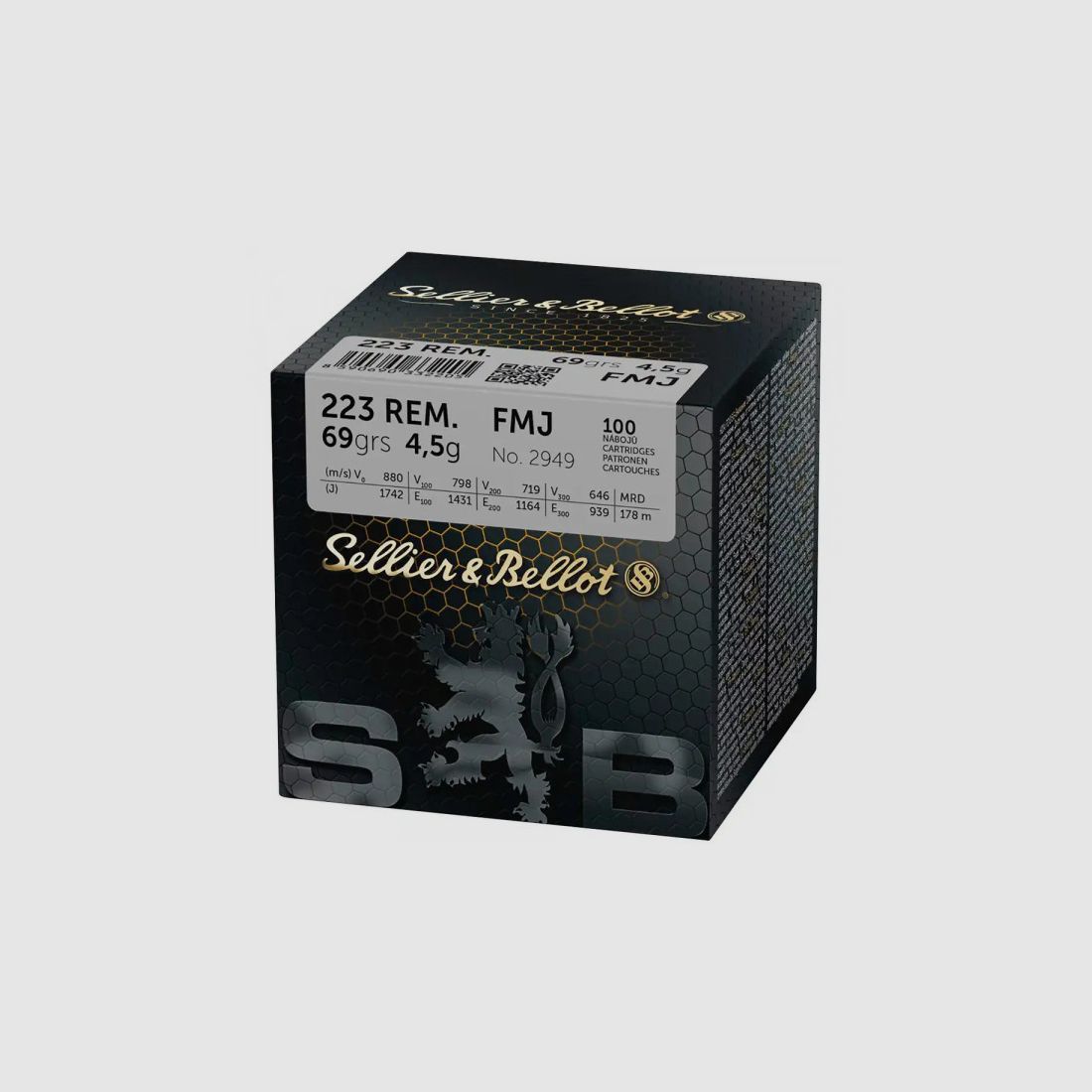 SELLIER & BELLOT .223REM - 69GRS. - 100 PATRONEN