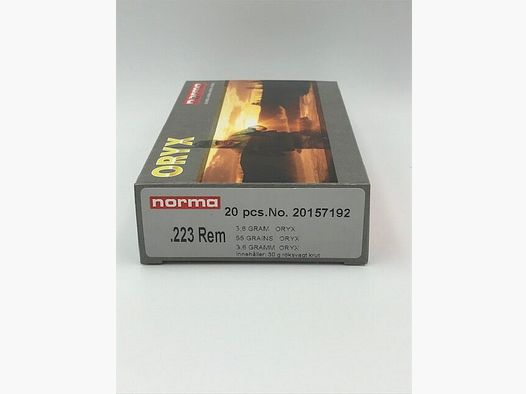 NORMA Büchsenmunition Oryx .223 Rem. 3.6 G.