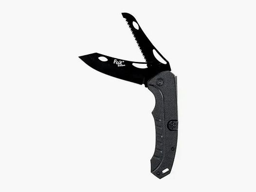Cuchillo plegable Fox Outdoor 2 en 1 negro